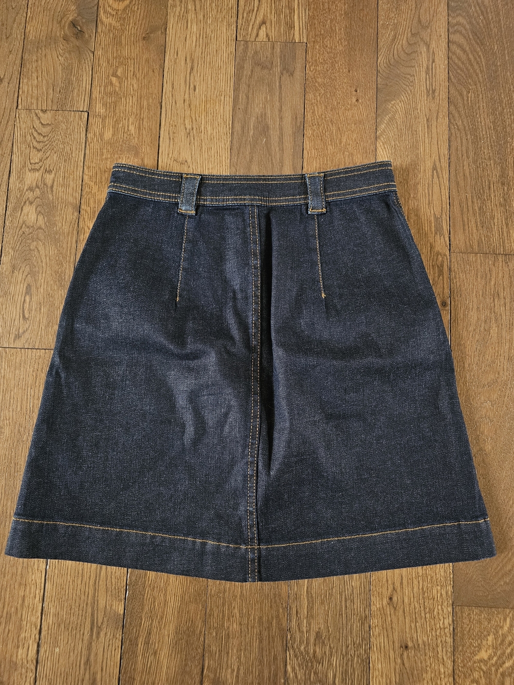 Club Monaco Dark Blue Denim A-Line Skirt